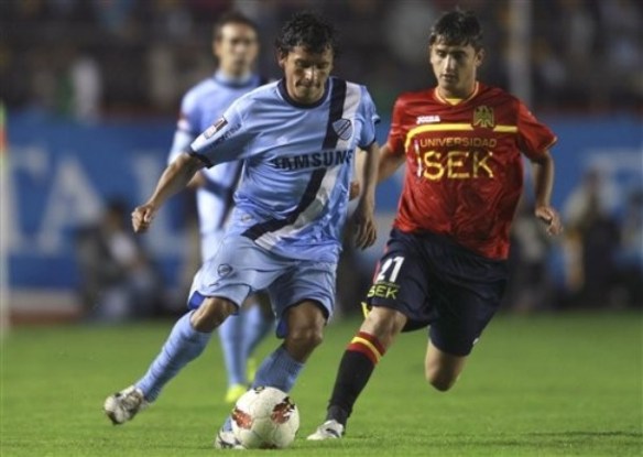 Bolívar perdió sus dos partidos frente a Unión Española de Chile en la fase preliminar de la Copa 2011