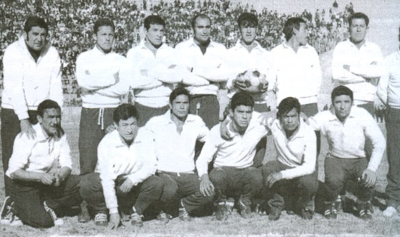 El equipo Bolivia en el proceso de preparación para la eliminatorias de 1969.  