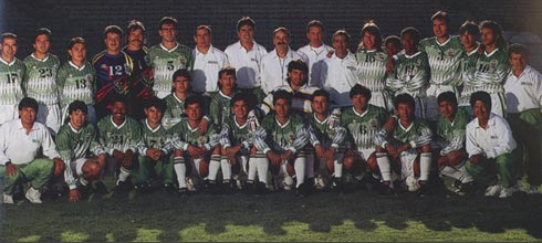 El equipo posa al completo antes de comenzar la Eliminatoria que lo llevaría a la gloria