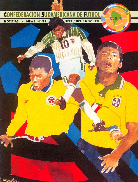Tapa de la revista de la CONMEBOL, tras la clasificación boliviana al mundial.