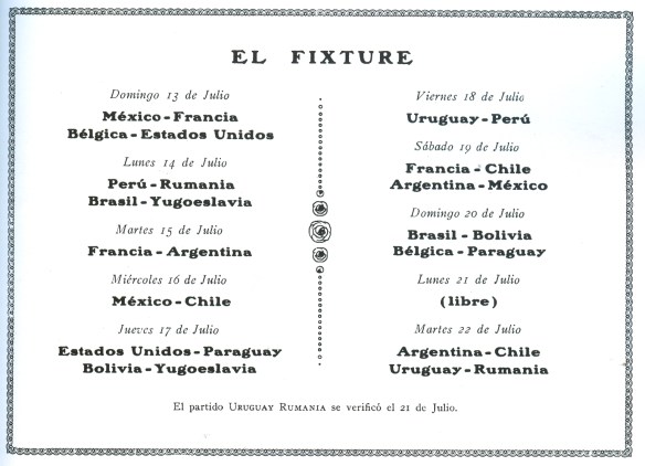 mundial 1930 fixture