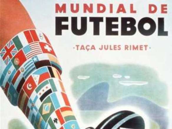 Fragmento del Afiche oficial del Mundial de Fútbol de 1950